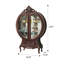 Armoire à vin 45,28 "en bois de chêne en forme de pomme, armoire à vin en verre sculpté, armoire de décoration de salon de luxe