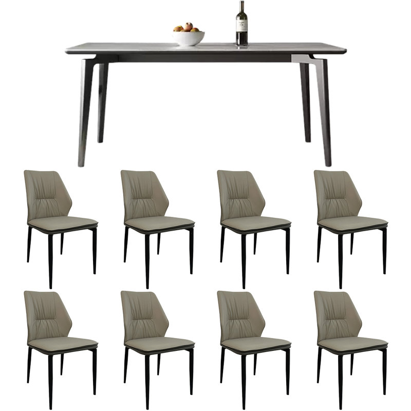 Home modern rectangular dining table and chairs
