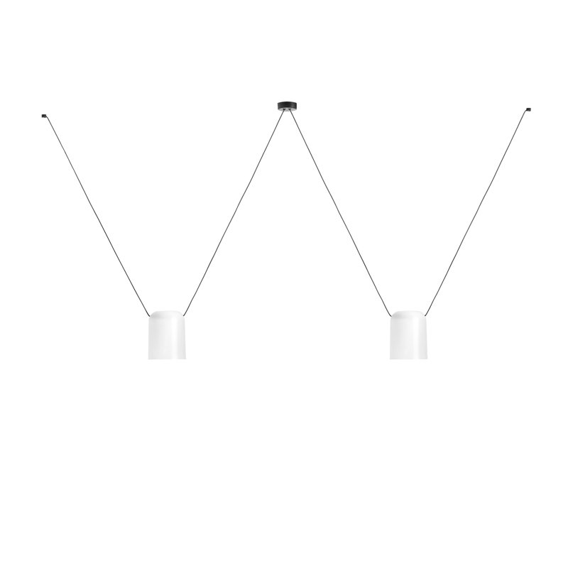 Attic 2 - Light Pendant, White, 47.13" H x 78.75" W x 6" D