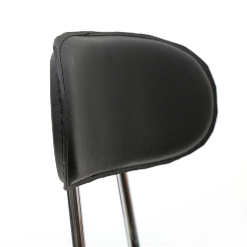 Backed Adjustable Height Ergonomic Lab Stool with Wheels, Black