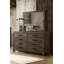 Miroir de commode en bois massif Bridan