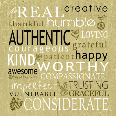 "Inspirational Words 2" - art textuel sur toile tendue
