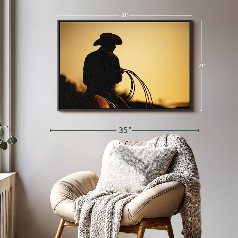 " Cowboy With Lariat ", 31" H x 21" W