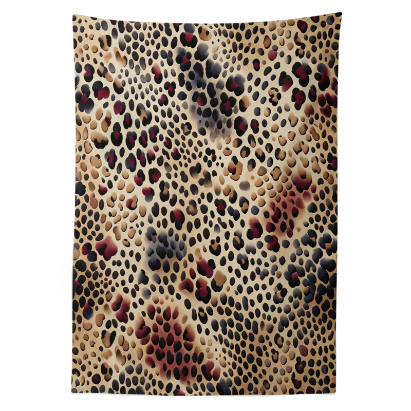 Farhaan Rectangle Animal Print Microfiber Tablecloth, 70" Rectangle