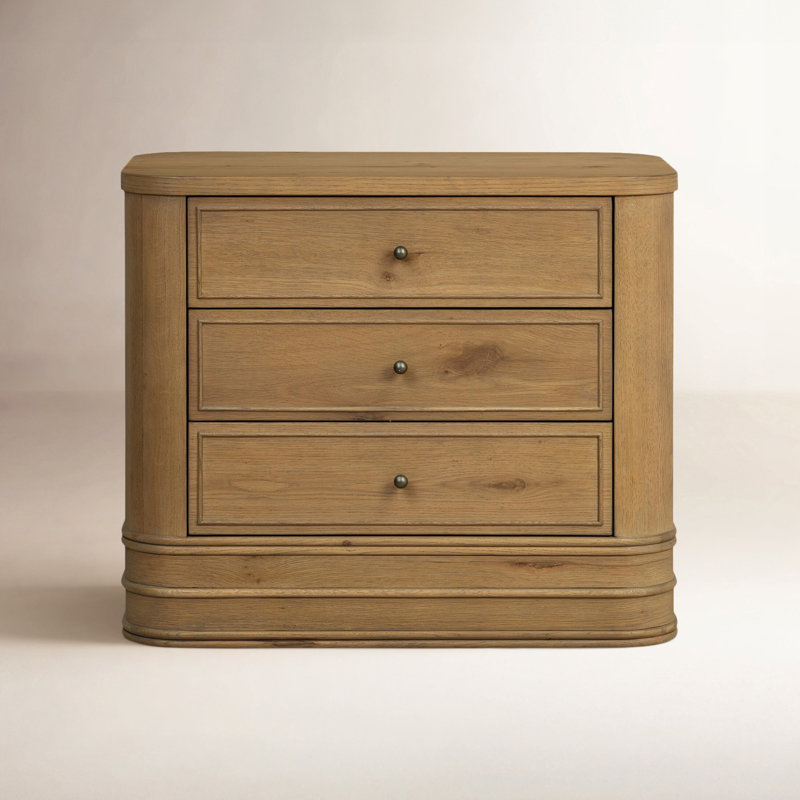 Minnie 3 - Drawer Solid Wood Nightstand