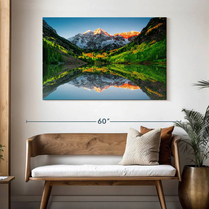 Alvord Maroon Bells Mountain Sunrise, H 32 po x l 48 po