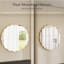 Miroir rond ondulé, miroir circulaire à cadre en métal, fixation murale ronde pour l'entrée, la salle de bain, le meuble-lavabo, le salon, -114903705-115664925