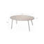 Table de salle à manger ovale blanc cassé en verre PE rotin - Rehaussez votre patio et votre jardin avec un design élégant et une grande durabilité