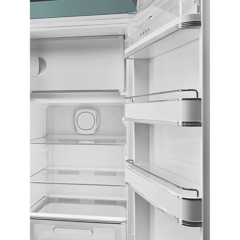 SMEG 50s Style 24'' Top Freezer 9.92 cu. ft. Refrigerator, Emerald/Jade Green, Right