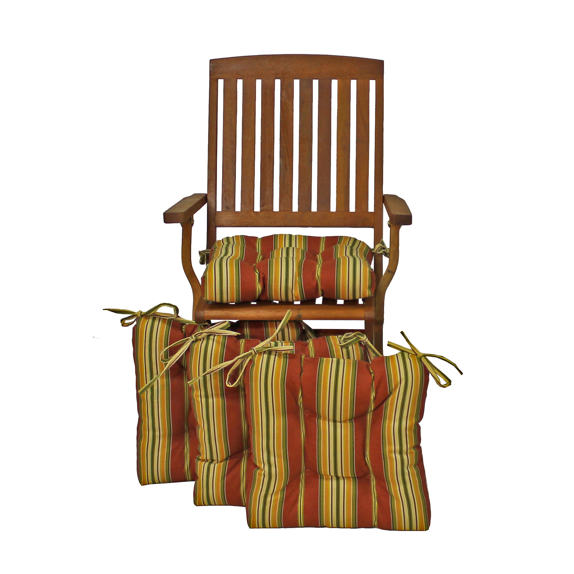 Full Adirondack Chair Cushion - Lime Stripe