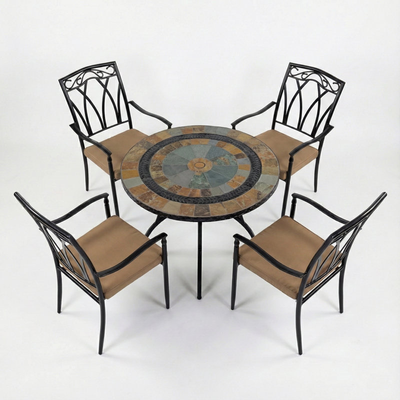 Villena 4 Seater Dining Set with Cushions