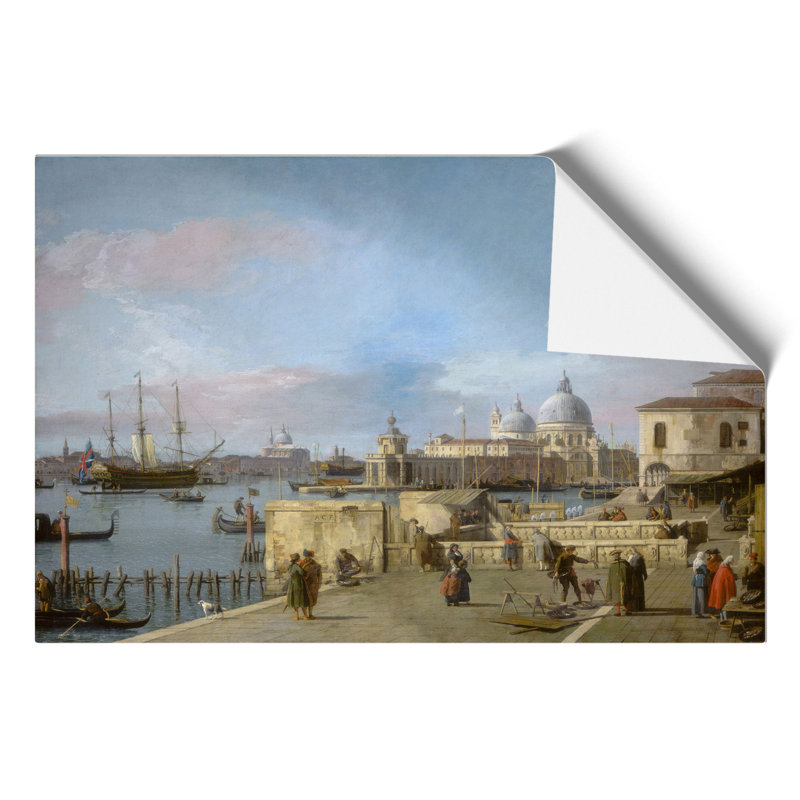 Entrance To The Grand Canal Vol.1 by Giovanni Canaletto - No Frame Painting, 42cm H x 59cm W x 0.1cm D