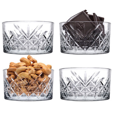Pasabahce Glass Stainless Steel Salad Bowl