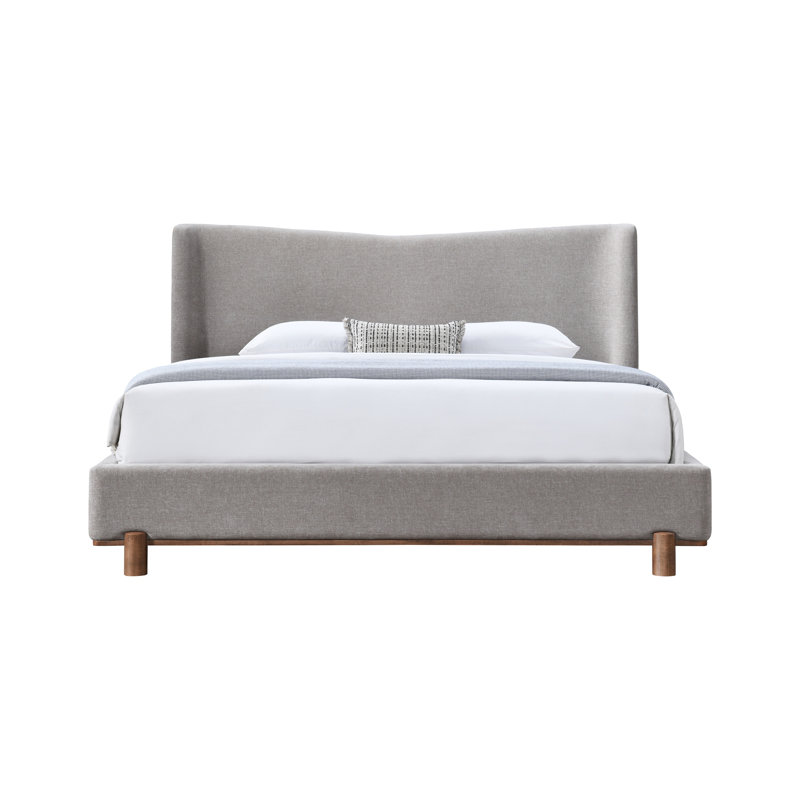 Grand lit en chenille gris Melbourne, Queen