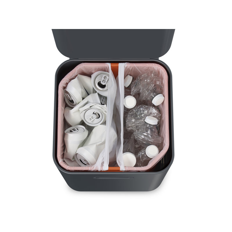 Poubelle de cuisine double Joseph Joseph Totem, Graphite, 10,60 gallons américains