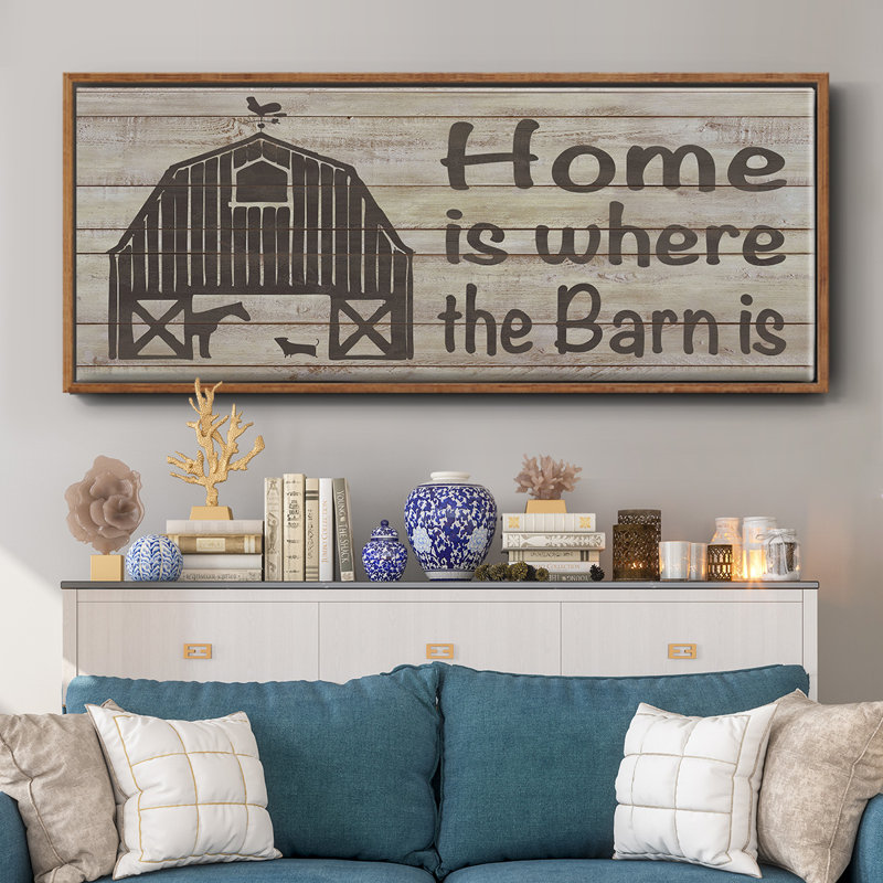 Toile encadrée Home & Farm III, H 20 po x l 50 po
