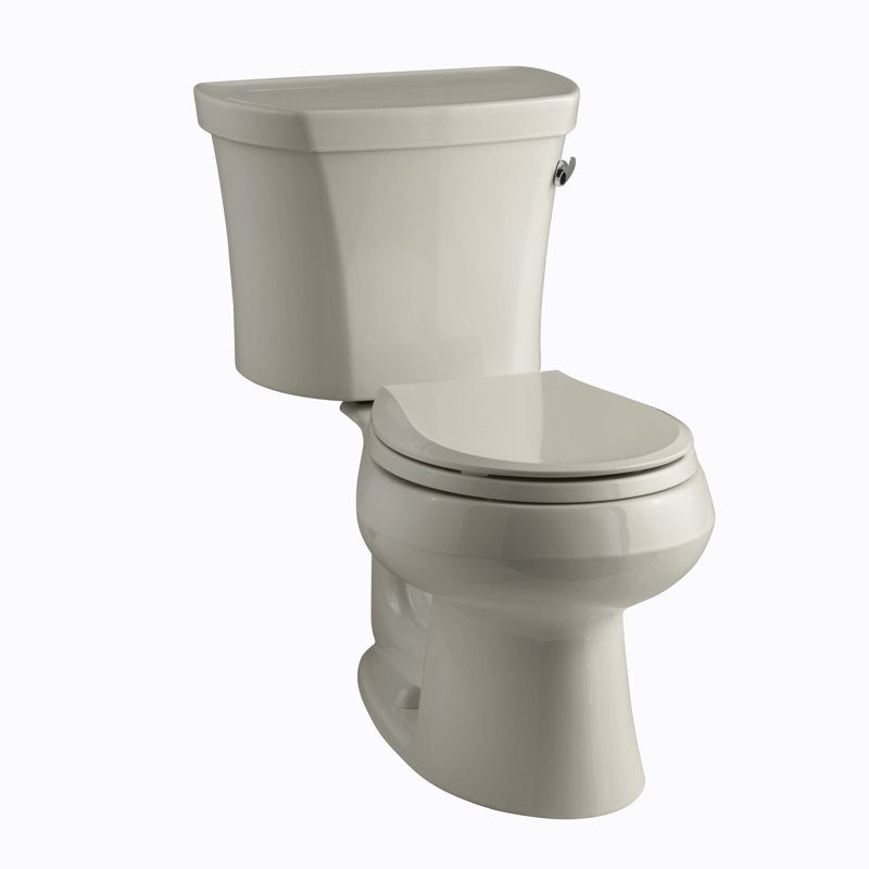 WellworthÂ 1.28 GPF Water Efficient Round Two-Piece toilet (Seat Not Included), Sandbar