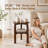 2-Tier Solid Wood Round End Table