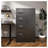 Black Lockable Vertical Metal Filing Cabinet with 4 Drawers & Storage Door, Steel File Locker for Home Office Bedroom School-904173038