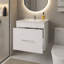 Ensemble de meuble-lavabo flottant 1 tiroir avec lavabo blanc