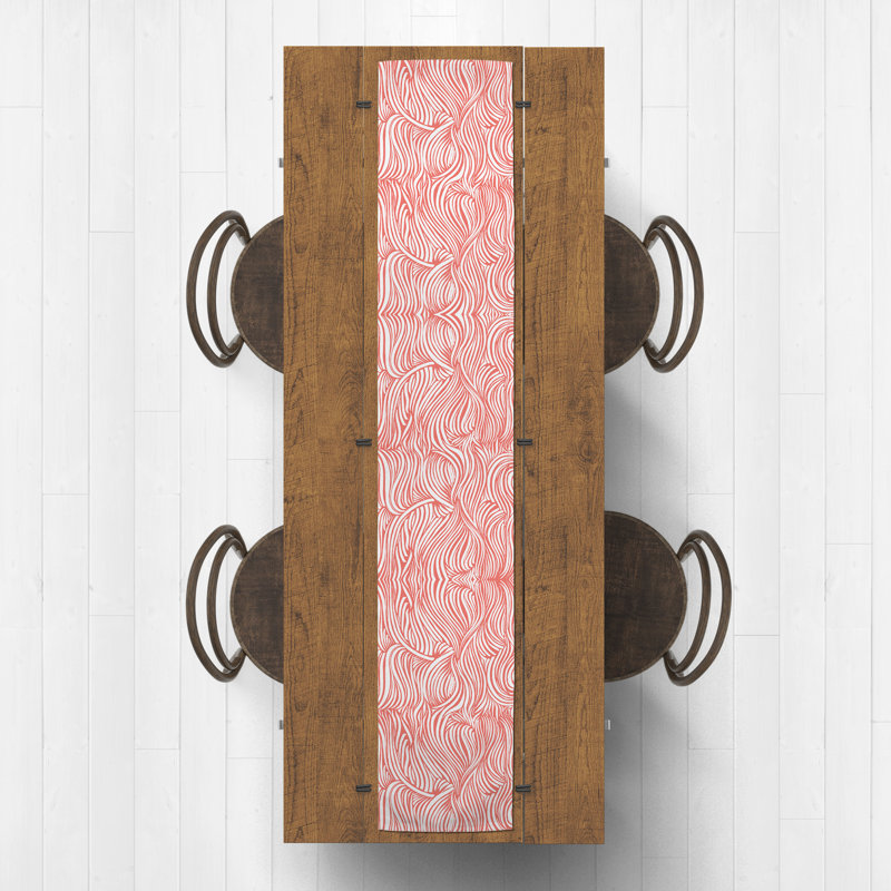 Analicia Rectangle Polyester Table Runner, 72'' x 16'', Pink
