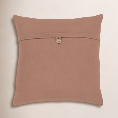 Leigh Buttons Cotton Throw Pillow