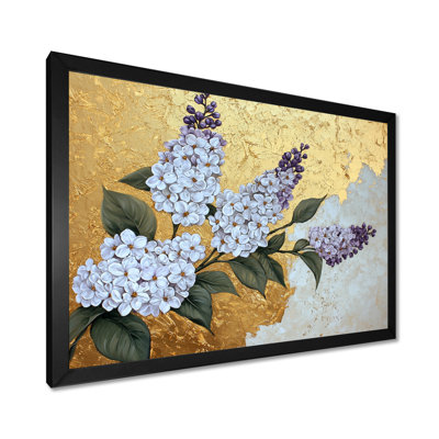 Lilas, printemps, harmonie dorée II - lilas, reproduction d'art mural
