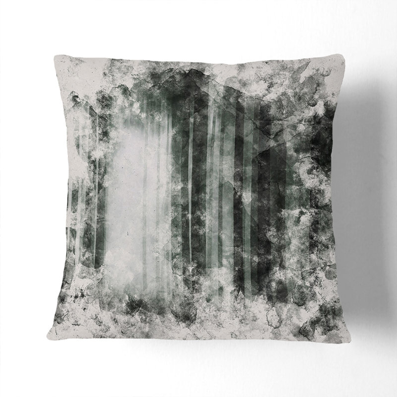 Square Throw Cushion, 40cm H x 40cm W x 15cm D, Black