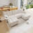 110.2" U Shaped Chenille Upholstered Sofa With Throw Pillows And Ottoman For Living Room, Lounge, Office Space-1818952832