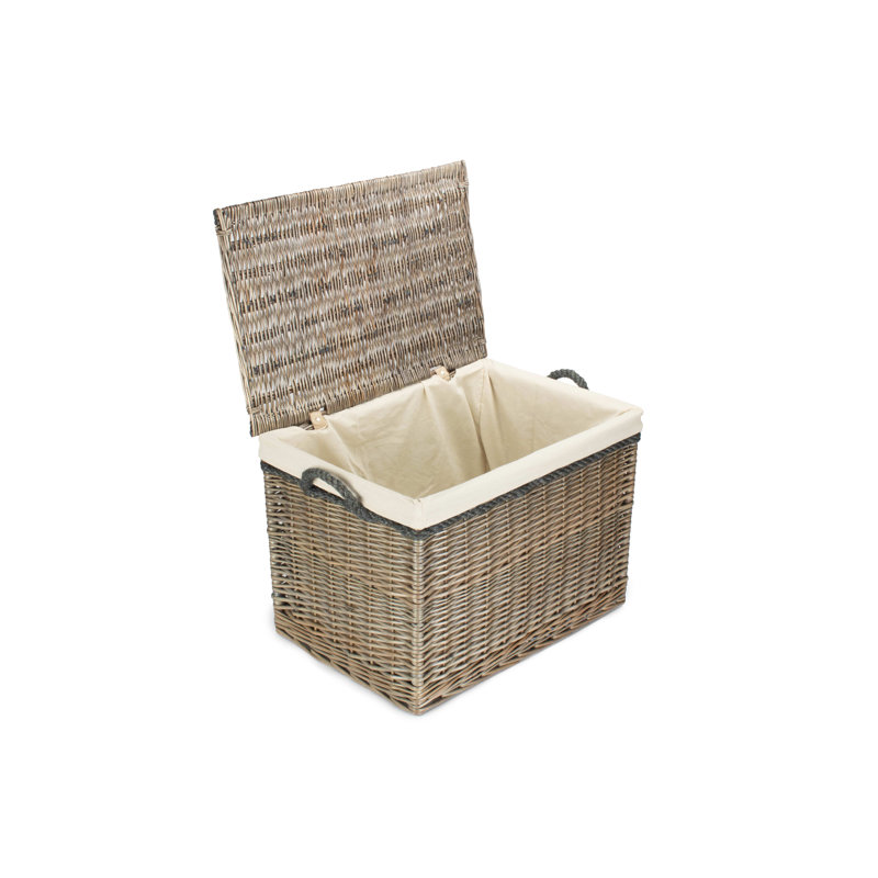 23" Wicker Lined Storage Hamper