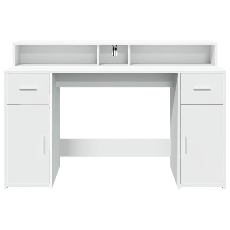 Computer Desk, 91cm H x 140cm W x 55cm D, White