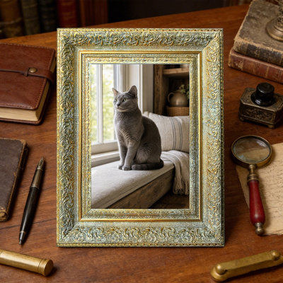 Cadre photo classique doré antique 1 PC 8 po x 10 po avec finition maison
