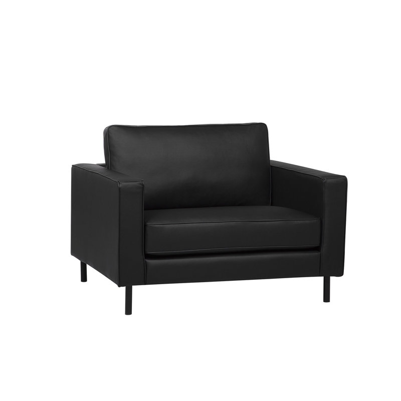 Desdemona Faux Leather Armchair, Black