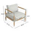 Fauteuil d'extérieur en aluminium avec coussins épais