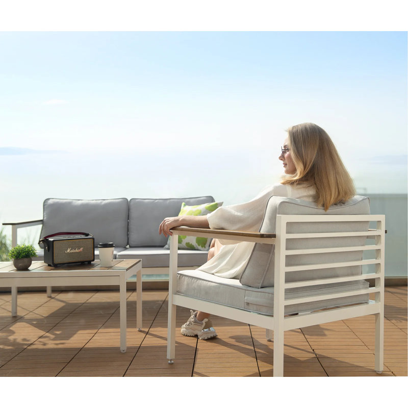 Ensemble de chaises de patio blanches