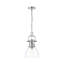 Petit luminaire suspendu Iftimie avec chaîne et verre transparent-2094349160-2094349159