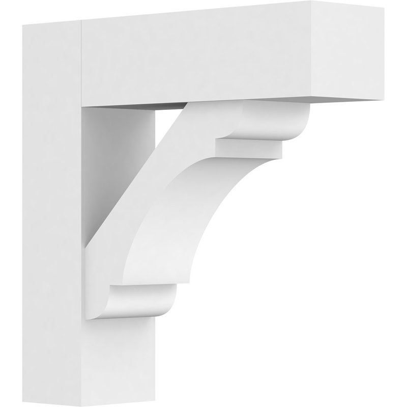 5"W x 20"D x 20"H Standard Olympic Architectural Grade PVC Bracket with Block Ends, 20"H x 5"W x 20"D