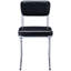 Chaises rembourrées noires (de 2) - Chaise de salle à manger rembourrée rectangulaire et rembourrée en mousse de 2 pièces, mobilier de chambre contemporain