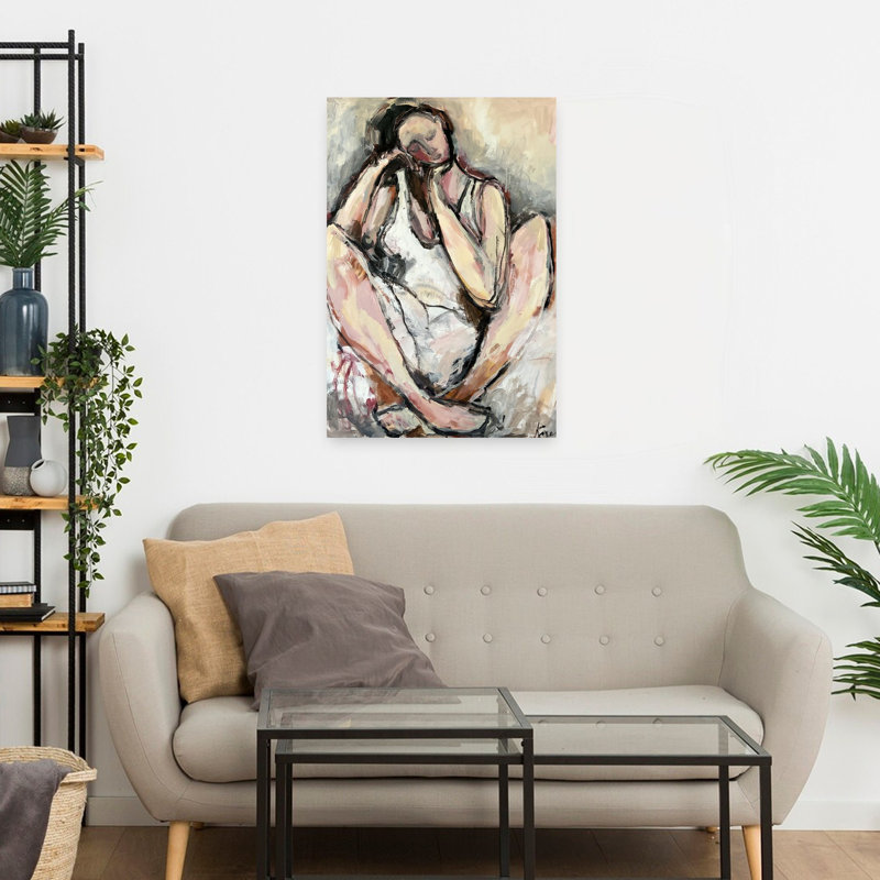 Art contemporain contemporain abstrait, H 24 po x l 16 po