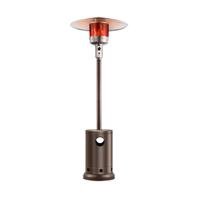 Propane Patio Heater 50000BTU Tall Hammered w/Wheels Outdoor