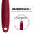 Ovente Premium Silicone Spatula with Heat Resistant Protection and Stainless Steel Core, Dishwasher Safe Non-Stick Utensils with Seamless Design Perfect for Baking Cooking & Mixing, Red SP1001R-46831568
