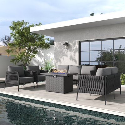 7-Person Metal Outdoor Seating Group