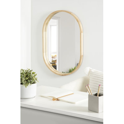 Miroir plat en bois massif Roberts