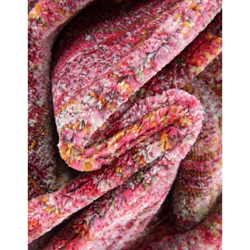 Folmar Oriental Indoor Rug, Rectangle 4'3" x 6', Pink