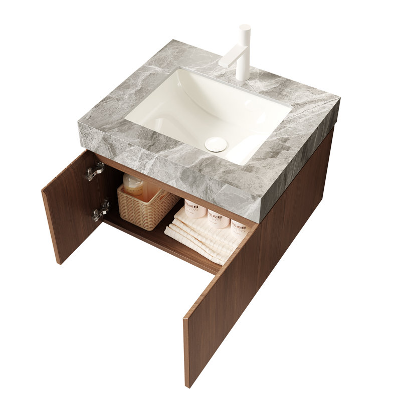 Armoire de salle de bain flottante Mid-Century