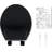 Round Toilet Seat, Quiet Close Cover and Seat, Easy to Clean and Stain-Resistant, Residential Standard Toilet Seat with Lid, Secure Plastic Hinges, Easy to Install-126175778
