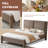 Upholstered Platform Bed with Tufted Headboard, Modern Minimalist Bed Frame for Bedroom, Soft Fabric Upholstery Bed-1828351220-1828351222