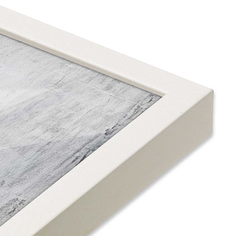 Blanc silencieux II, Cadre photo simple blanc opaque, H 19 po x l 25 po