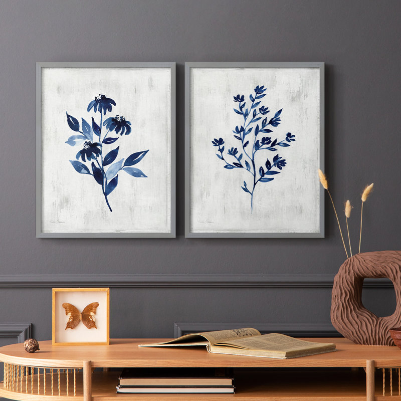 Reproduction encadrée Wild Indigo I-Premium - prêt à être accroché - aucun clou requis - aucun clou requis, H 29 po x l 46 po