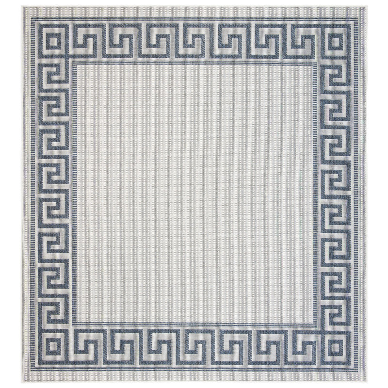 Brympton Performance Machine Washable Geometric Indoor/Outdoor Area Rug, Square 6'7"